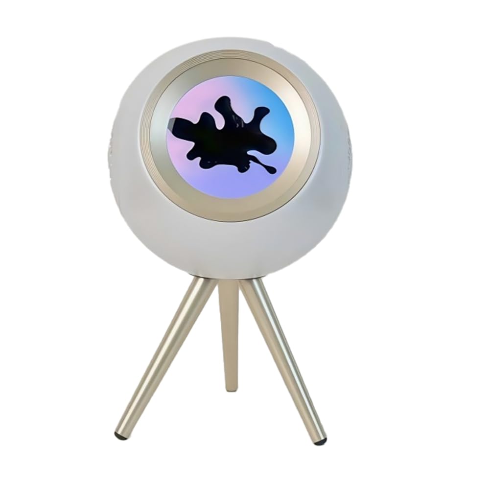 Hndhbfgrt 30W Ferrofluid Music Rhythm Lamp Bluetooth Speaker Magnetic Fluid Pickup Companion Visual Display Lamp