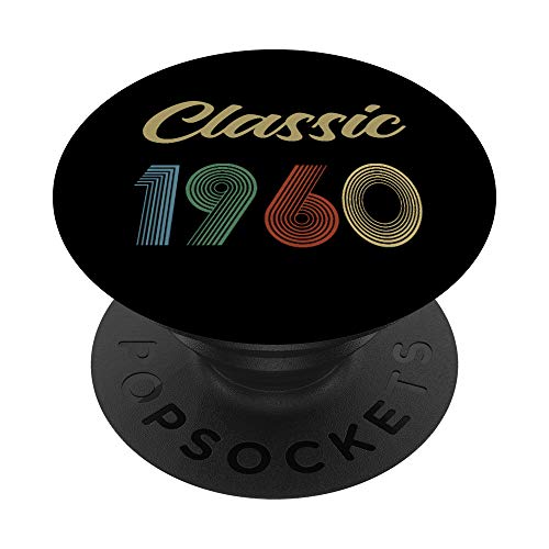 1960 cumpleaños año PopSockets PopGrip: Agarre intercambiable para Teléfonos y Tabletas