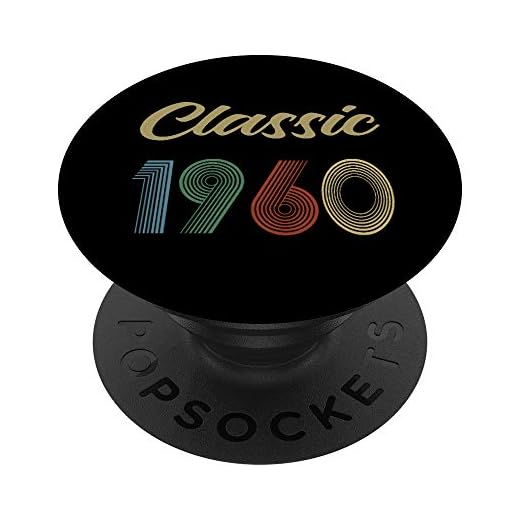 1960 cumpleaños año PopSockets PopGrip: Agarre intercambiable para Teléfonos y Tabletas