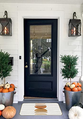 Uinhmop 17''X30'' Abstract Boho Neutral Moon Phase Decorative Doormat,Bohemian Balancing Modern Art Floor Mats,Farmhouse Decor For Home Front Door Porch Outdoor Indoor,Boho Lovers Girls Women Gift #TOP1