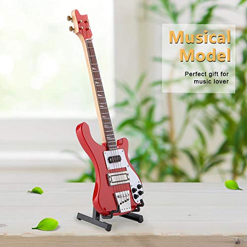 Guitare Miniature Modèle de Guitare en Bois Rouge avec Support et Étui, Modèle d’Instrument Cadeau d’anniversaire de… - Les Beatles, Paul McCartney, John Lennon, RIngo Starr, George Harrison Guitare Miniature Modèle de Guitare en Bois Rouge avec Support et Étui, Modèle d'Instrument Cadeau d'anniversaire de… – Image 4
