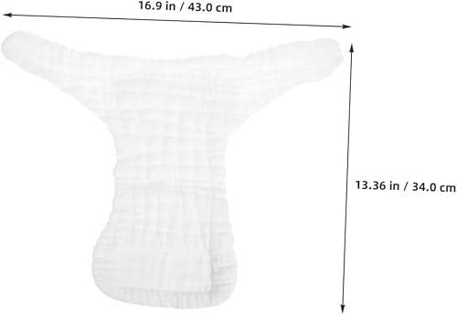 Miniatura 2 de 5Pcs Reusable Baby Cloth Diapers Washable Cotton Nappy Inserts Absorbent and Breathable for Infants Size M for Everyday Use