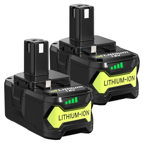 Image of Reoben 2PACK 8.0Ah Battery Replacement for Ryobi 18V Battery | Compatible with Ryobi Lithium Battery 18 Volt P102 P103 P104 P107 P108 P109 Cordless Power Tools(Green)