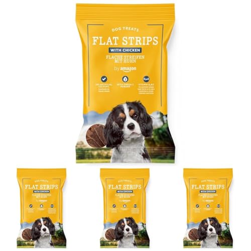 by Amazon Hundeleckerlis - Flache Streifen mit Huhn, 200g (Packung mit 4)