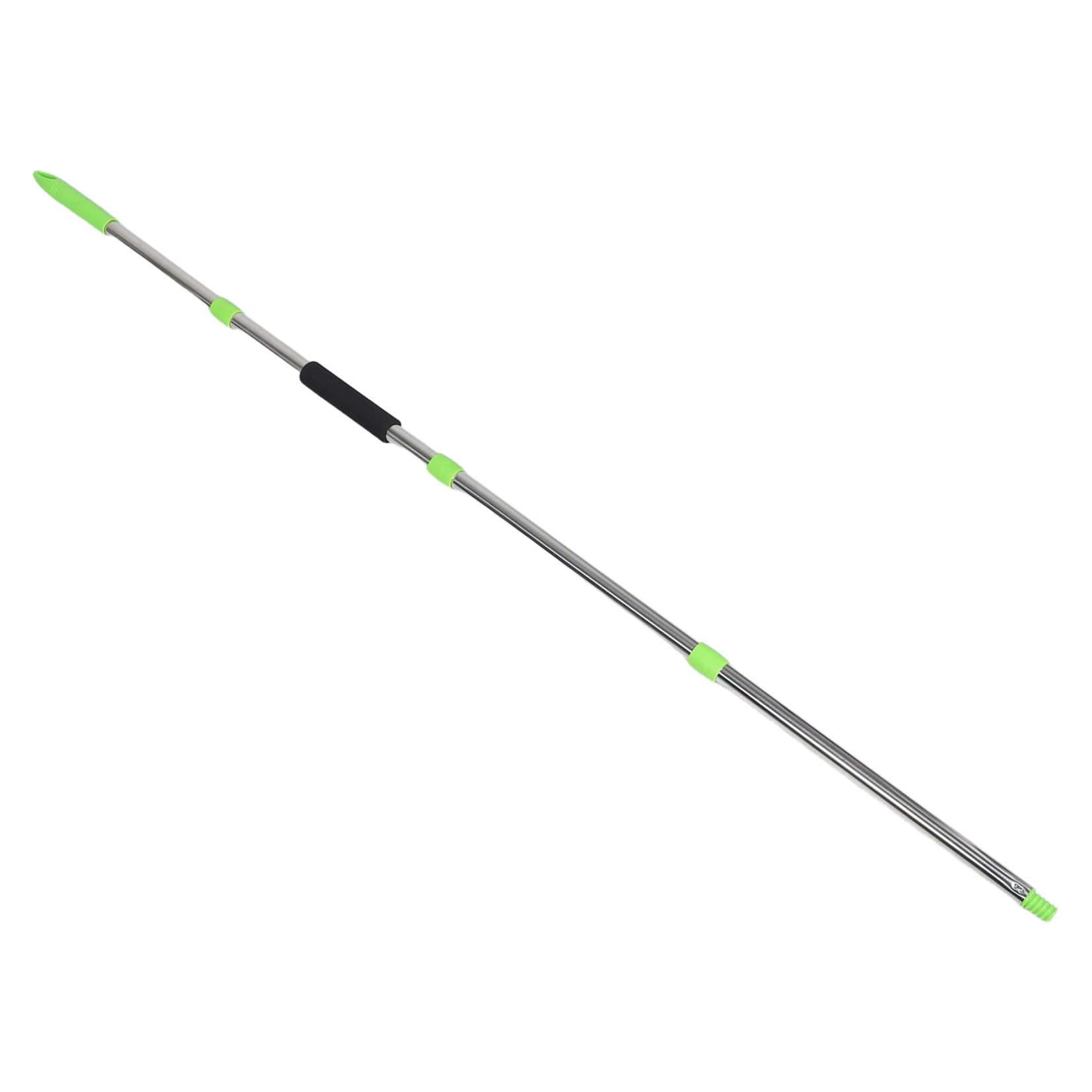 Sewroro 16 Piezas Varilla de Fregona Extensible de Acero Inoxidable con Estructura Desmontable, Compatibilidad para Limpieza en Hogar y Oficina, Poste Telescópico Resistente y Funcional