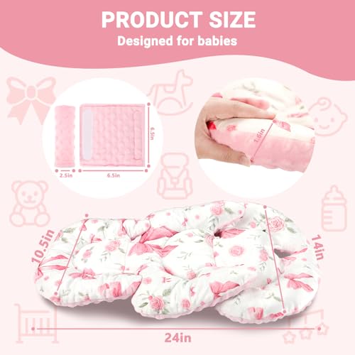 Inserto para asiento de auto infantil rosa miniatura 3