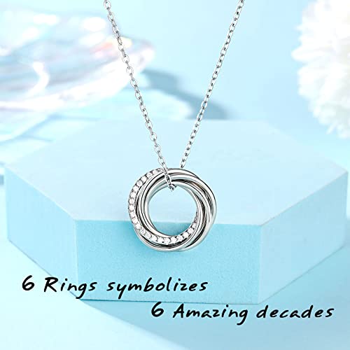 UNGENT THEM 30th 40th 50th 60th 70th Birthday Gifts for Women, Silver Happy Birthday Jewelry Gift for Her Friend Daughter Sister Lover Family……4