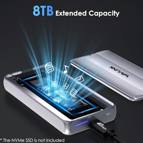 Carcasa externa M.2 NVMe de 40Gbps WAVLINK para SSD miniatura 5
