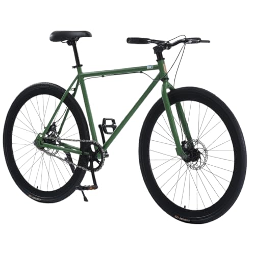 kiwet���]�� ���[�h�o�C�N 60��-700c ���Y�f�|�t���[�� �y�ʁA�ω׏d120kg�O��f�B�X�N�u���[�L�� �h���b�v�n���h�� ���S�Ҍ��� ���勉 �ʋ� �ʊw ���K���� �O���x�����[�h�o�C�N�i90%�g�ݗ��čς݁j (�T���h�O���[���u���b�N)