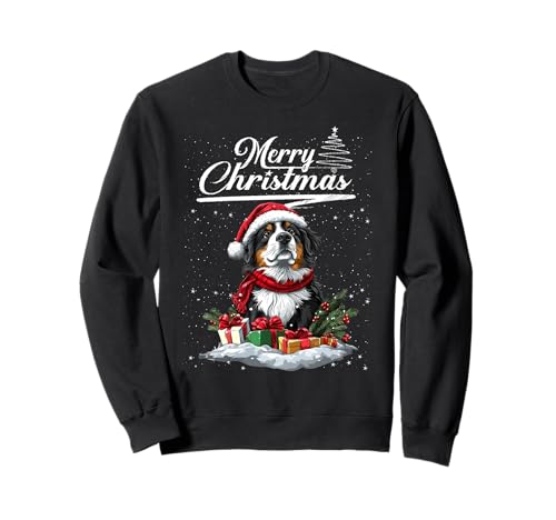 Merry Christmas Bernese Mountain Dog Santa Dog Lovers Xmas Sweatshirt
