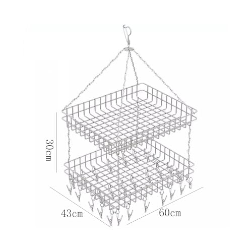 Étendoir à linge filet en acier inoxydable double couche pour sécher les pulls à plat