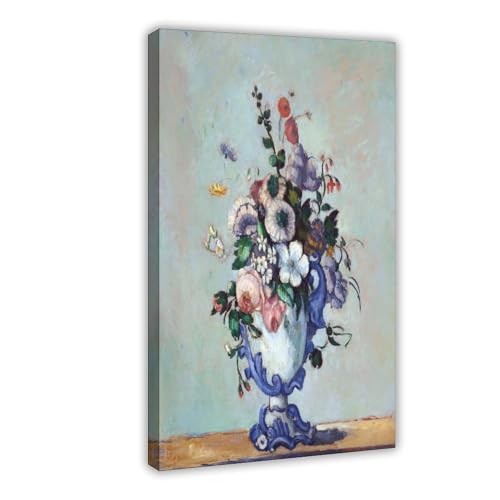 Toile fleurs vase rococo Paul Cezanne décoration murale salon
