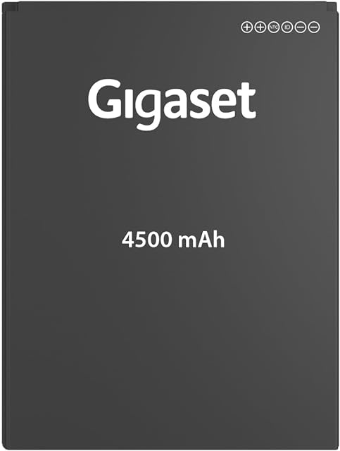 Gigaset Bateria do smartfonów - pasuje do GS5 i GS5 LITE - 4500 mAh - może być stosowana jako bateria zastępcza - oryginalna bateria od Gigaset - łatwa w użyciu, czarna