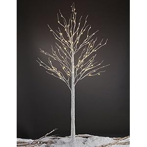 LIGHTSHARE 8FT 132 LED Birch TreeHomeFestivalPartyChristmasIndoor and Outdoor UseWarm White
