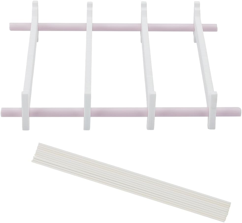 WEBEEDY Complete 1 Set Reusable Kiln Tools Ceramic Hanging Firing Holder & 10 High-Temp Hanging Rods Burning Bracket Pottery Tools for Crafts Professional Ceramic Firing and Glazing Projects