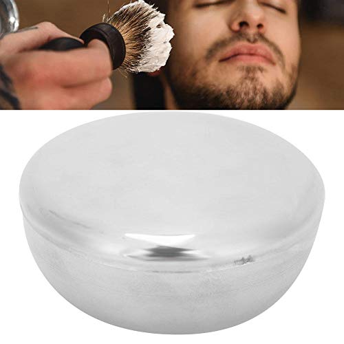 Shaving Bowl, Shaving Foam Bowl, Shaving Bowl soap Dish Stainless Steel Men Shaving Bowl Beard Shaving Bowl Stainless Steel soap Foam Mug Beard Hair Care Cup with lid(#1)
