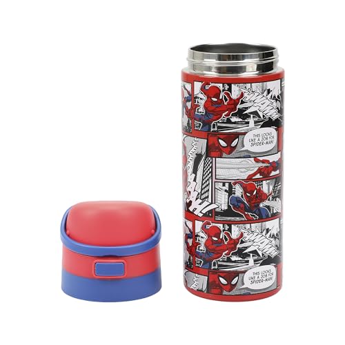Image of Spider-Man Comic Panels 24 Oz Stainless Steel Water Bottle