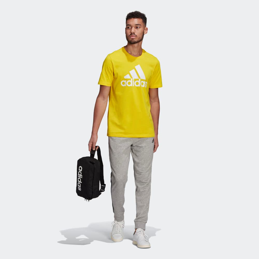 adidas Męskie spodnie Essentials French Terry ze zwężanymi mankietami z 3 paskami