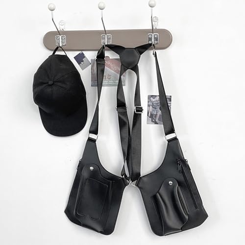 Mochila de hombro oculta de PU de alta resistencia con correa ajustable para viaje cómodo 3