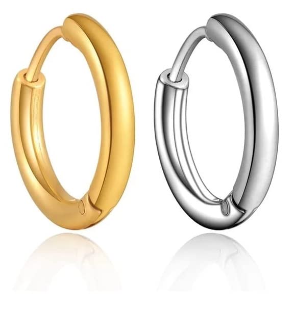 Vien Hoop Earrings for Women Men- 316L Surgical Hypoallergenic Gold/Silver Stainless Steel Hoop Earring (B0B8CSMSS1) Amazon Price History, Amazon Price Tracker