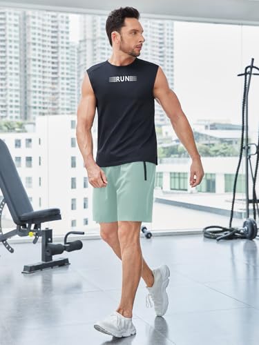 Image of TAGDO Men's Athletic Shorts with Zipper Pockets | Lightweight Workout Running Shorts Pants for Men | Elastic Waist Drawstring Gym Shorts for Training | Fitness, Sports, Casual Wear (2051)