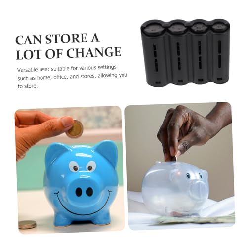 Organizador de monedas compacto de plástico con 4 compartimentos miniatura 7