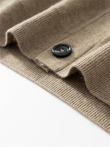 Dcvmvmn Men's Cashmere Sleeveless Cardigan Vest Winter V Neck Sweater Waistcoat Knitted Thick Warm Tops4