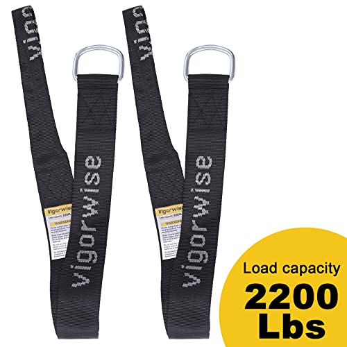 Vigorwise Tree Swing Straps 2Pcs 4Ft Hammock Tree Straps Hold 2200Lbs With Loop And 1 Heavy Duty Carabiners For Hanging Tree Swing Hammock Tire Swing Saucer Swing #TOP5