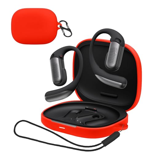 For Shokz OpenFit Pro �P�[�X �J�o�[�yHNWEIWEI�z �i�J���r�i�t��+�X�g���b�v�t�� �j �V���R�� �֗� �J���r�i�t ���s �y�ʏ��^ �����[�d�\ Shokz OpenFit Pro �p �P�[�X �J�o�[�i���b�h�j