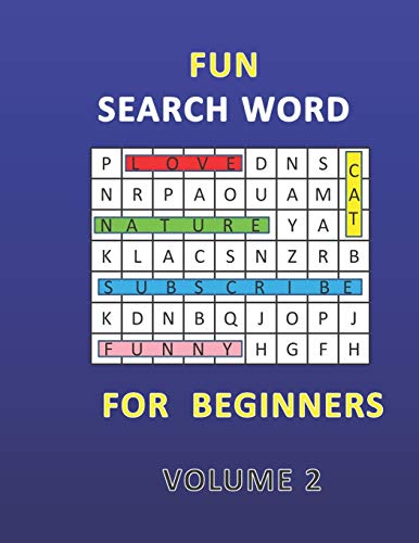 FUN SEARCH WORD FOR BEGINNERS: CHALLENGE YOUR BRAIN / EXPERIENCE AND FUN / KEEP YOUR BRAIN FIT AND STRONG .