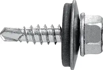 Steel Hex Head Self drilling Tapping Screws Zinc Plated Carbon Screw (12 x 55) (Pack Of 75)