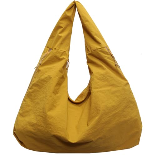 Large Hobo Shoulder Bag for Women Nylon Slouchy Bag Fashion Casual Draped Tote Bag