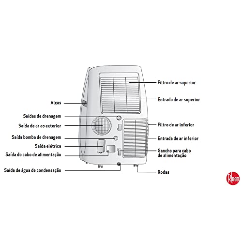 Ar-condicionado Portátil Rheem 11000btus Frio 220v