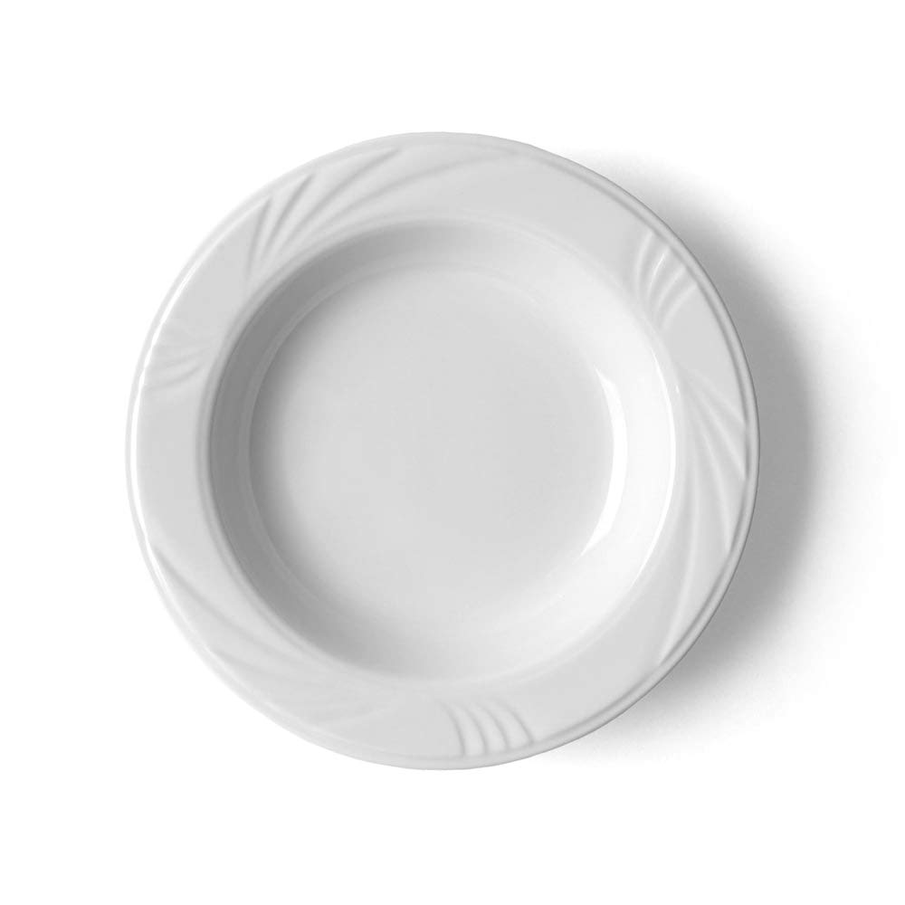 Holst Porzellan LUB 123 Plato Hondo de Porcelana, Blanco | Con relieve, 0,36 l