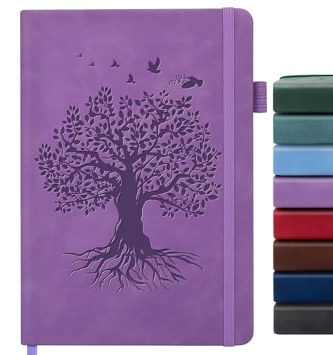 ALKALO Lined Journal Notebook for Women Men, A5 Hardcover...