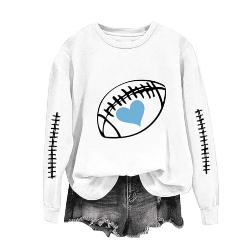 Sweatshirt For Women Fall Funny Game Day Football Sweatshirts Pullover Top