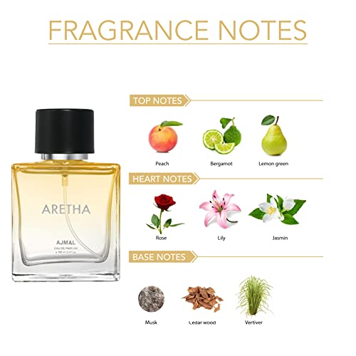 Ajmal Aretha Eau De Parfum for Women, 100 ml - Image 2