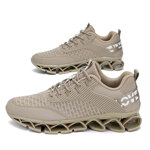 Image of Vooncosir Men's Fashion Sneakers Breathable Mesh Running Shoes Blade Non Slip Soft Sole Casual Athletic Walking Shoes