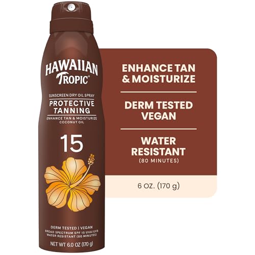 Hawaiian Tropic Dry Tanning Oil Spray Sunscreen SPF 15, 6 Oz Alternate view