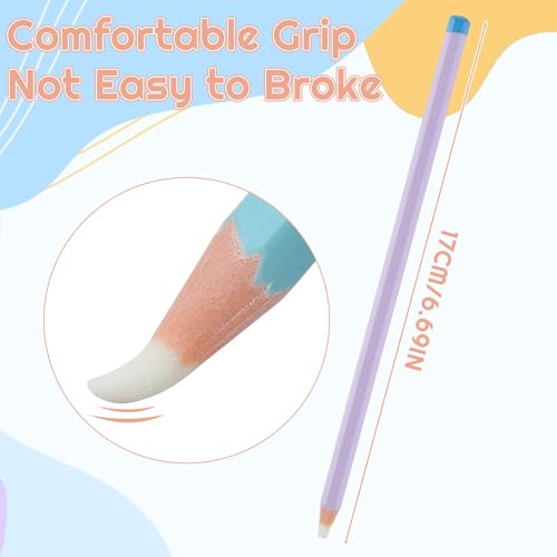 12 Stück Radiergummi Stift Grip, Eraser Pencil Präzise und saubere Radierung Precision Radierstift mit Spitzer für Kinder und Schule, Profis und Hobbykünstler