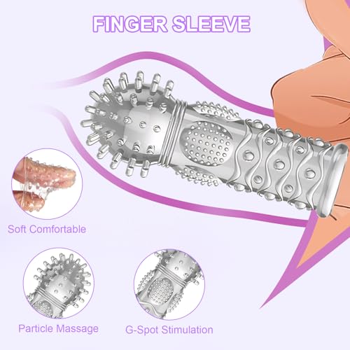 7 Pcs Fingerhüllen Set Masturbation, Vorspiel Sexfinger Ticklers Set Sexspielzeug für Paare extrem, Erotik Finger Massage für Klitoris Stimulation, Finger Penis Sleeve die Männer Frau