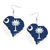 Parfait pour un match quotidien : ces ensembles de boucles d'oreilles perforées avec drapeau de la Caroline du Sud présentent un design rond avec un style simple qui vous permet de choisir de correspondre à votre tenue pour la journée. Facile à assortir aux vêtements pour un look unique et adapté à de nombreuses occasions, telles que les fêtes, les cours, les rendez-vous, les cérémonies et la vie quotidienne.