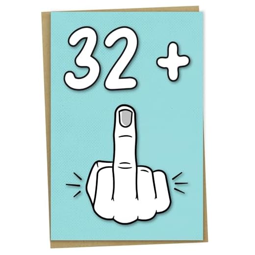 Tarjeta de cumpleaños 33, 32 + 1, divertida tarjeta de cumpleaños para mujeres u hombres de 33 años,