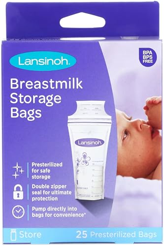 Lansinoh Breastmilk Storage Bags, 25-Count(5 Pack)