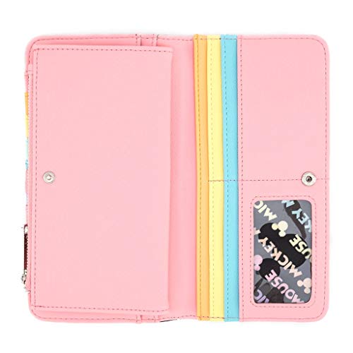 Loungefly x Disney Mickey Mouse Pastel Rainbow Flap Wallet (One Size, Black)3