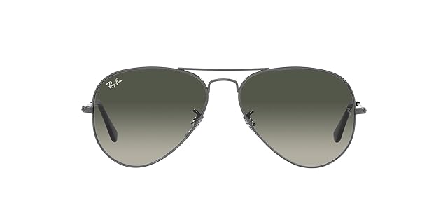 Ray-Ban RB3025 Classic Aviator sunglasses in gold metal frame with G-15 green polarized lenses, the original 1937 teardrop silhouette designed for US Army Air Corps pilots, fold-out wire temple arms visible at three-quarter angle, Ray-Ban etched logo on the right lens corner — the reference aviator silhouette that flatters most medium-to-large face shapes and the heritage piece other brands measure themselves against
