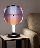 BGMUTCX Artistic Gradient Colored Textures Table Lamp, Modern Decorative LED Desk Light with Three Textured Shades for Living Room, Bedroom, Home Office, Unique Statement Lighting Fixture