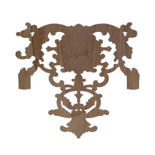 Décalcomanie coin applique bois sculpté rose rétro pour mur