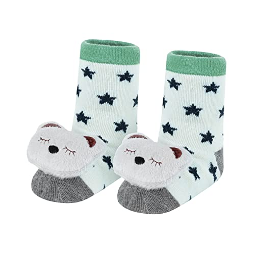 Kit 4 Pares Meia Bebê Sapatinho Menino Antiderrapante DCP Kids Cor:Menino;Tamanho:0-12 Meses