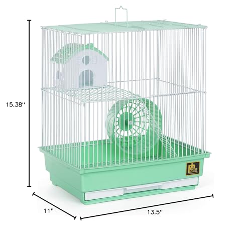 Image of Prevue Pet Products Green Two-Story Hamster & Gerbil Cage SP2010GR